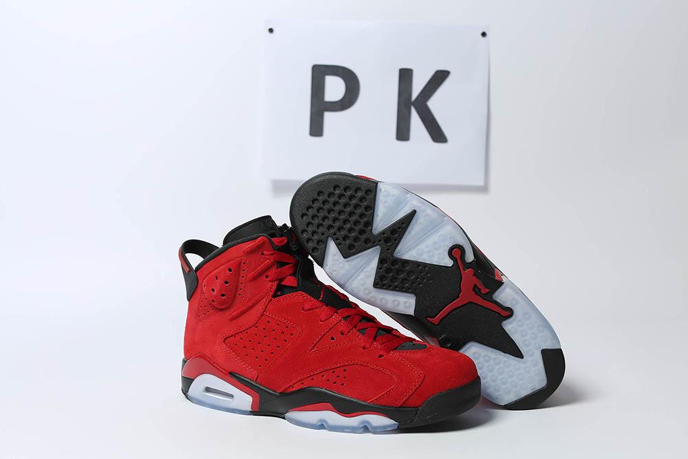 PK GOD Jordan 6 Retro Black Red RETAIL MATERIALS READY TO SHIP